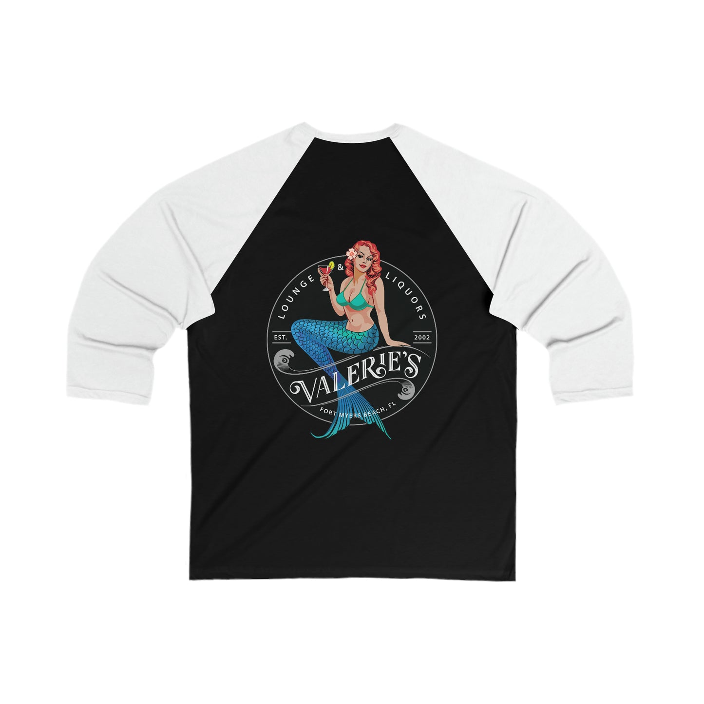 Valerie's Lounge Unisex 3\4 Sleeve Baseball Tee