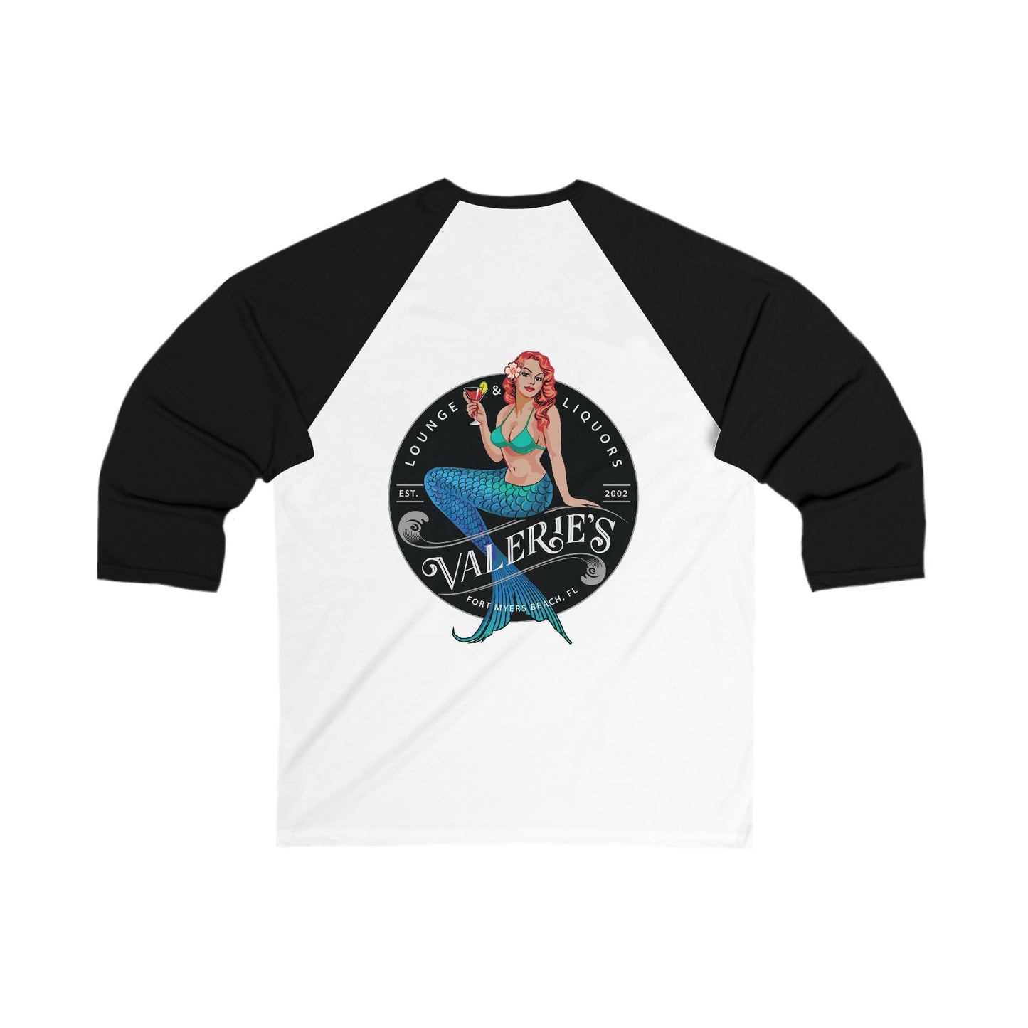 Valerie's Lounge Unisex 3\4 Sleeve Baseball Tee