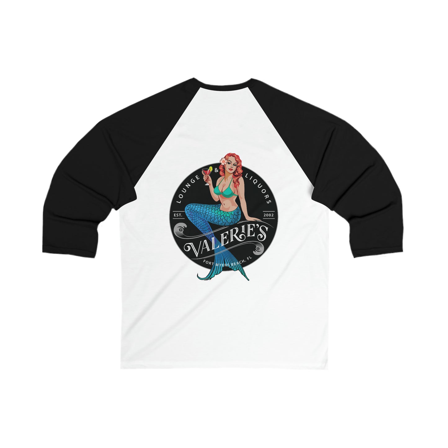 Valerie's Lounge Unisex 3\4 Sleeve Baseball Tee