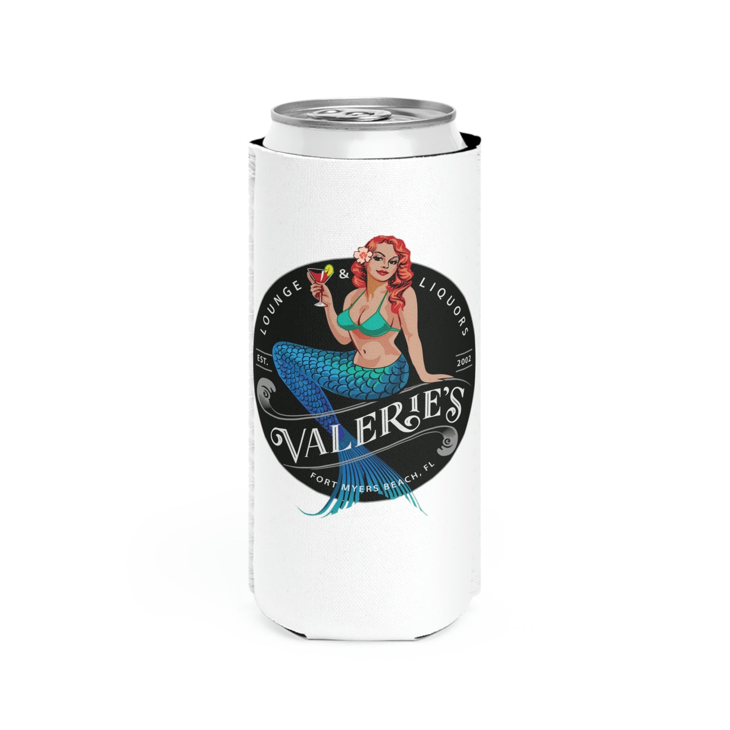 Valerie's & Mermaid Slim Can Koozie